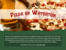 Tablet Screenshot of pizzaofwaterton.com